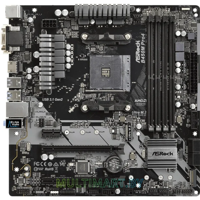 Материнская плата ASRock B450M Pro4 R2.0